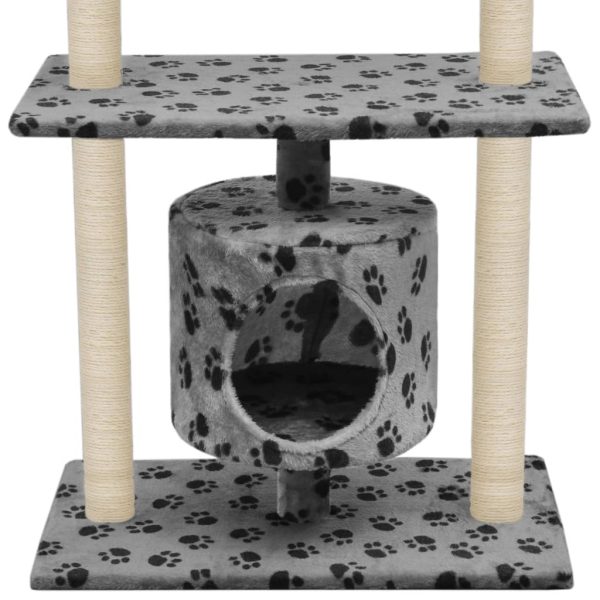 Árvore para gatos c/postes arranhadores sisal 95 cm cinzento - Image 4