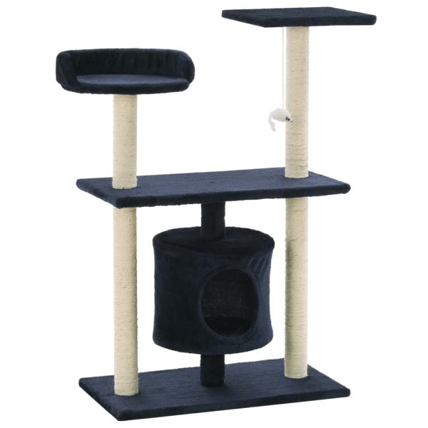 Árvore p/ gatos c/ postes arranhadores sisal 95 cm azul escuro - Image 2