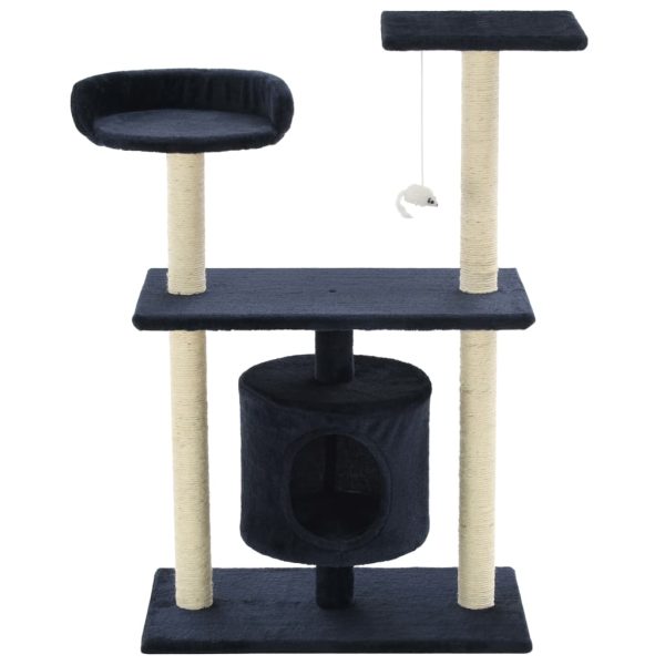 Árvore p/ gatos c/ postes arranhadores sisal 95 cm azul escuro - Image 3