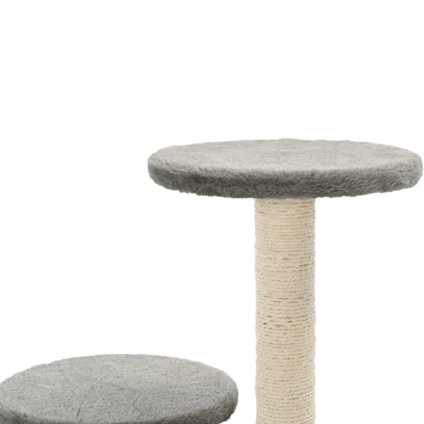 Árvore para gatos c/postes arranhadores sisal 60 cm cinzento - Image 6