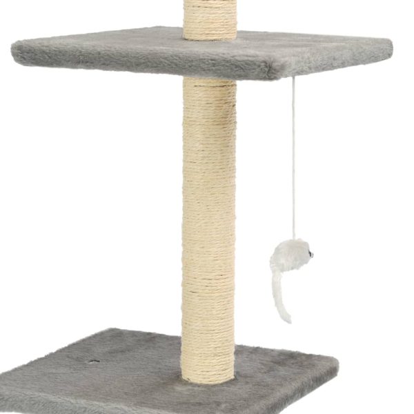 Árvore p/ gatos c/ postes arranhadores sisal 260 cm cinzento - Image 4