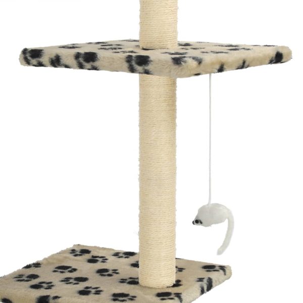 Árvore para gatos c/postes arranhadores sisal 260 cm bege - Image 4