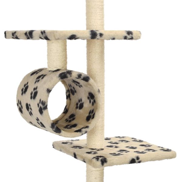 Árvore para gatos c/postes arranhadores sisal 260 cm bege - Image 5