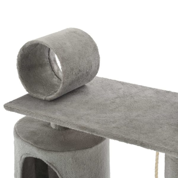 Árvore para gatos c/ postes arranhadores sisal 140 cm cinzento - Image 6