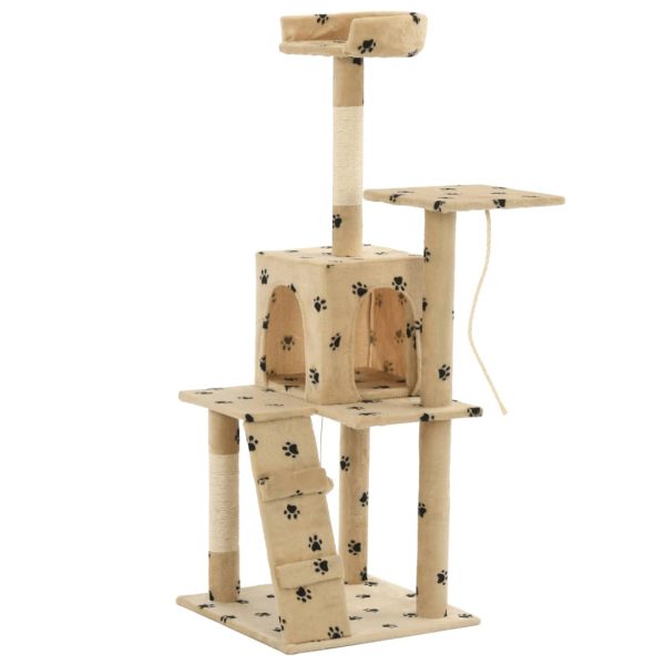 Árvore para gatos c/postes arranhadores sisal 120 cm bege - Image 4