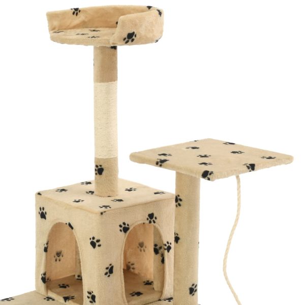 Árvore para gatos c/postes arranhadores sisal 120 cm bege - Image 5