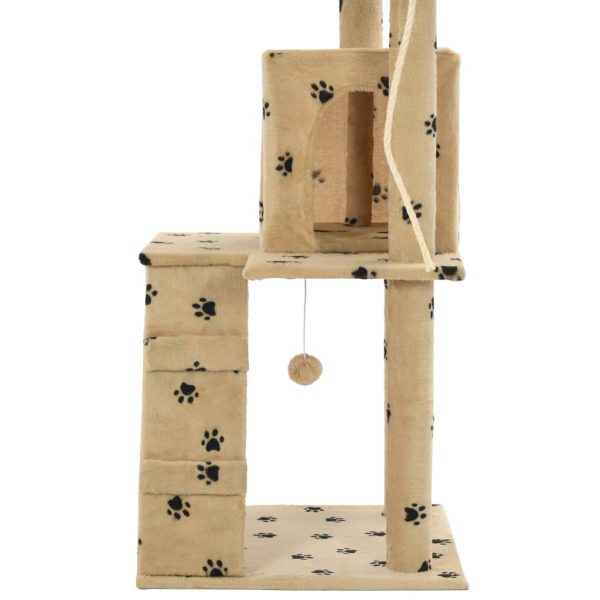 Árvore para gatos c/postes arranhadores sisal 120 cm bege - Image 6