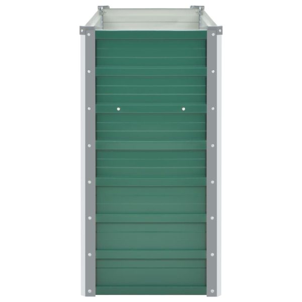 Canteiro elevado de jardim aço galvanizado 160x40x77 cm verde - Image 4