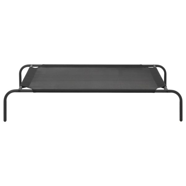 Cama para cães elevada preto L textilene - Image 2
