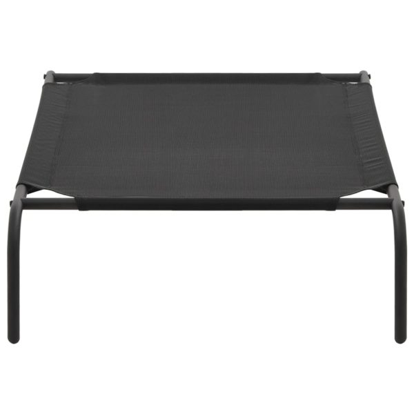 Cama para cães elevada preto L textilene - Image 3