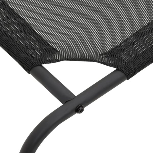 Cama para cães elevada preto L textilene - Image 4