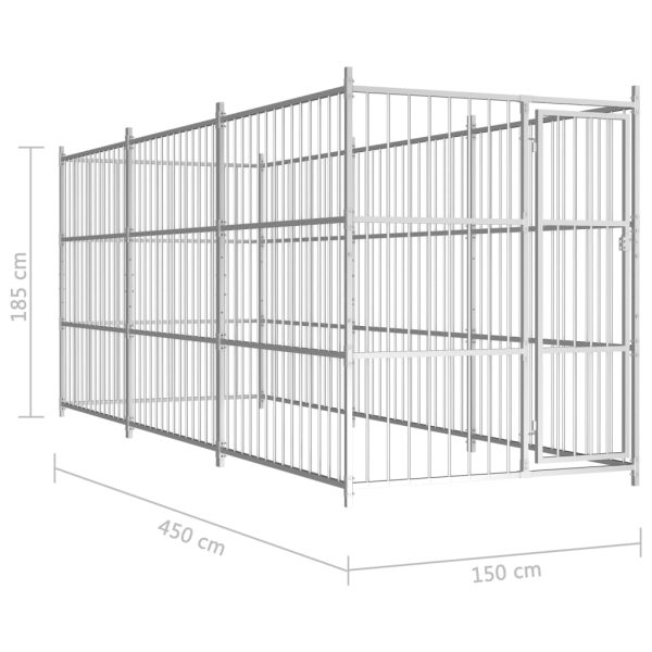 Canil de exterior 450x150x185 cm - Image 5