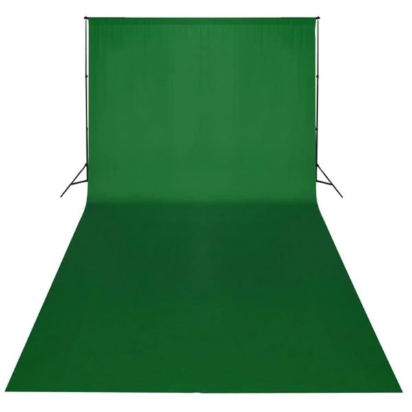 Fundo fotográfico em algodão verde 600x300 cm chroma key - Image 2