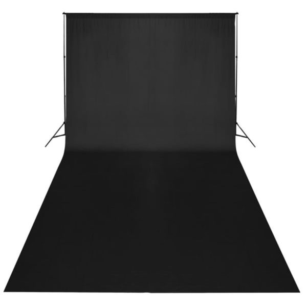 Fundo fotográfico em algodão preto 600x300 cm - Image 2