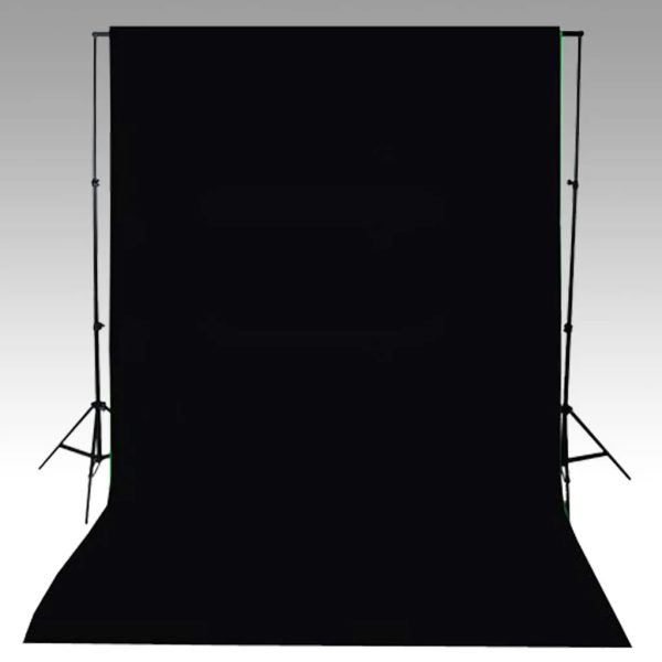 Fundo fotográfico em algodão preto 600x300 cm - Image 4