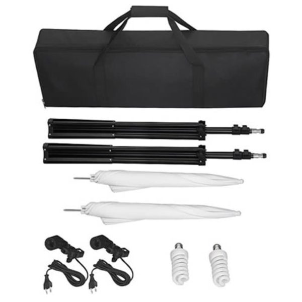 Kit de iluminação para estúdio com tripés e sombrinhas - Image 4