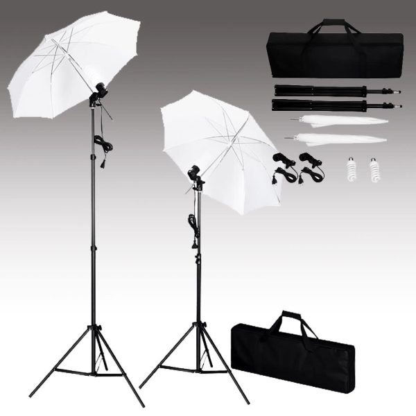 Kit de iluminação para estúdio com tripés e sombrinhas - Image 5