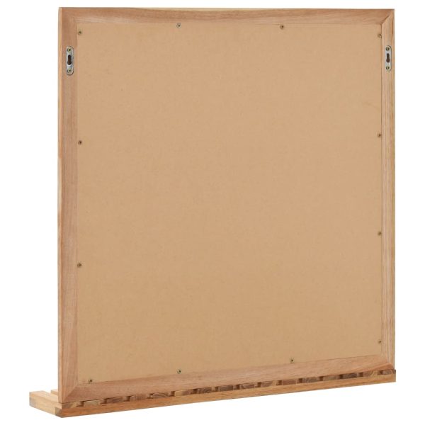Espelho p/ casa de banho 60x12x62 cm madeira de nogueira maciça - Image 4
