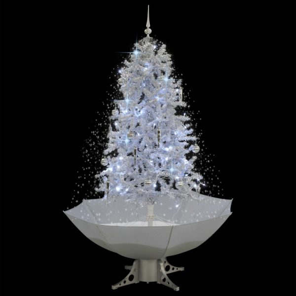 Árvore de Natal c/ neve base formato guarda-chuva 170 cm branco - Image 3