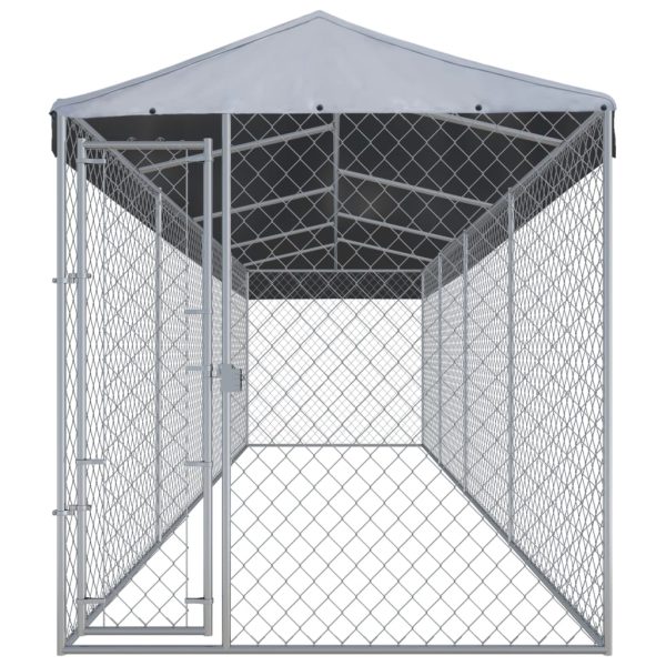 Canil de exterior com telhado 760x190x225 cm - Image 2