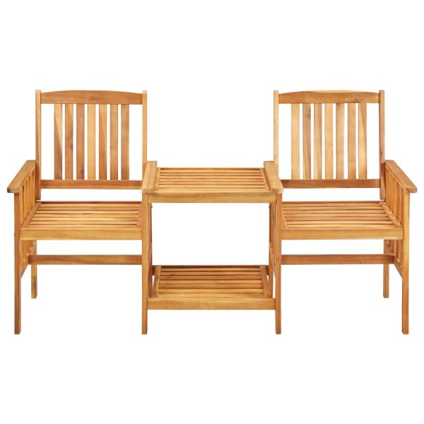 Cadeiras de jardim c/ mesa de centro 159x61x92 cm acácia maciça - Image 2