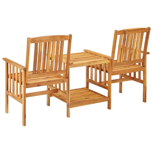 Cadeiras de jardim c/ mesa de centro 159x61x92 cm acácia maciça - Image 4