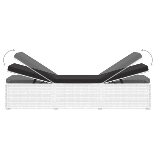 Espreguiçadeira com almofadão e mesa de centro vime PE branco - Image 8