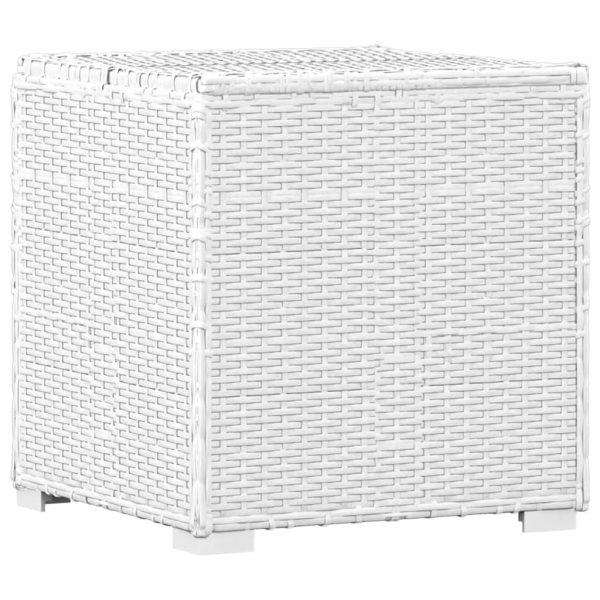 Espreguiçadeira com almofadão e mesa de centro vime PE branco - Image 9