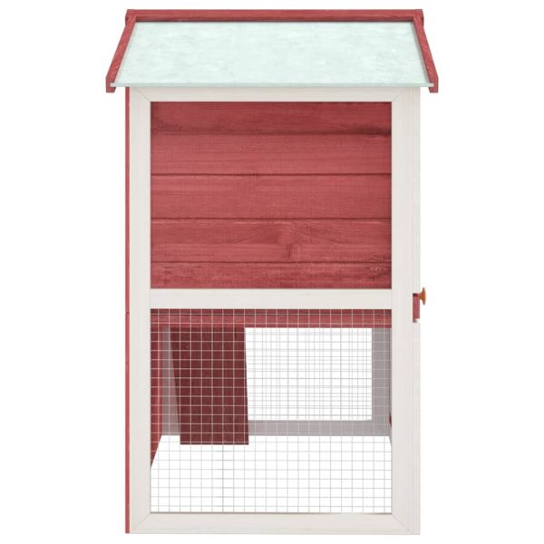 Coelheira de exterior 3 portas madeira vermelho - Image 4