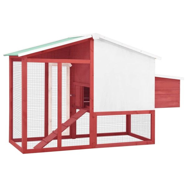 Galinheiro c/ caixa nidificação abeto maciço vermelho e branco - Image 4