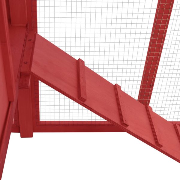 Galinheiro c/ caixa nidificação abeto maciço vermelho e branco - Image 6