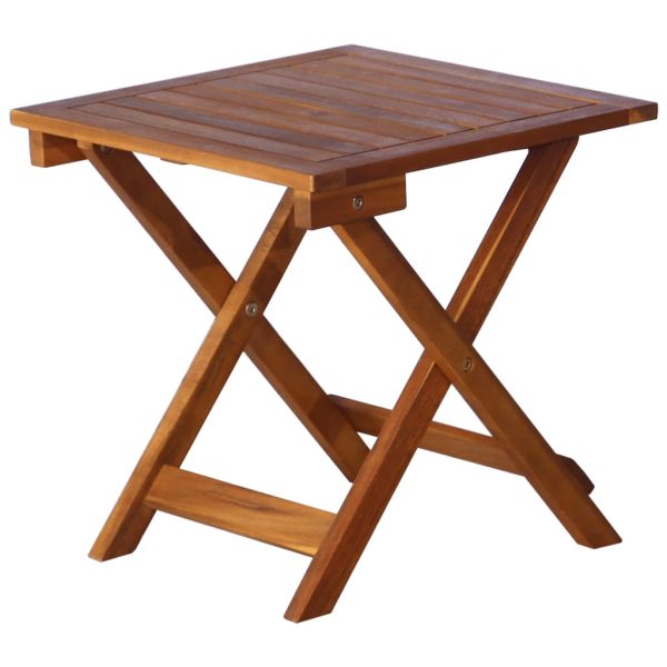 Espreguiçadeira com mesa madeira de acácia maciça castanho - Image 8