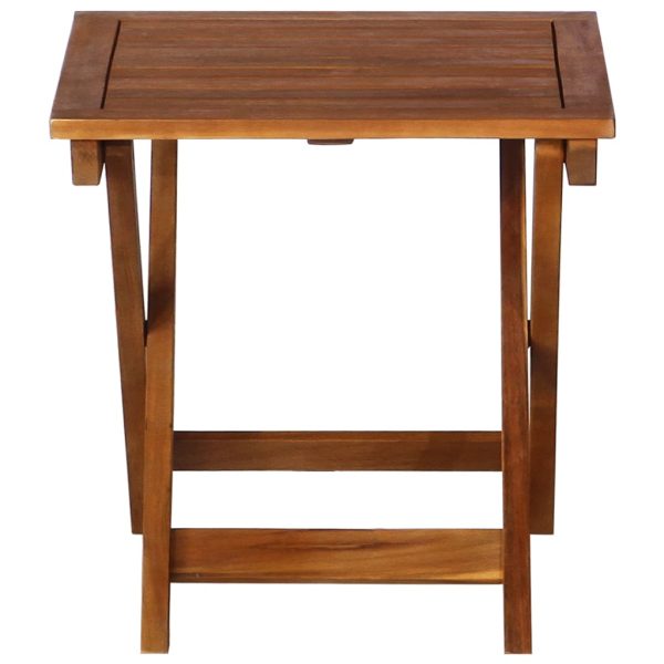 Espreguiçadeira com mesa madeira de acácia maciça castanho - Image 10