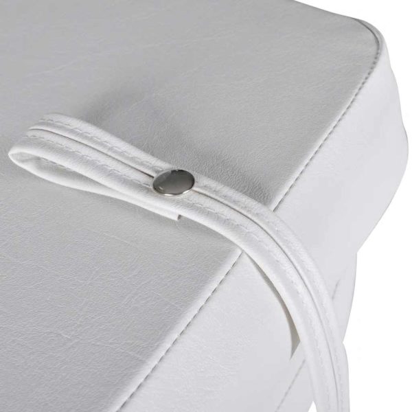 Assentos barco 2 pcs encosto dobrável azul/branco 41x36x48 cm - Image 5