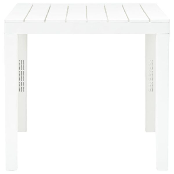 Mesa de jardim com 2 bancos plástico branco - Image 5
