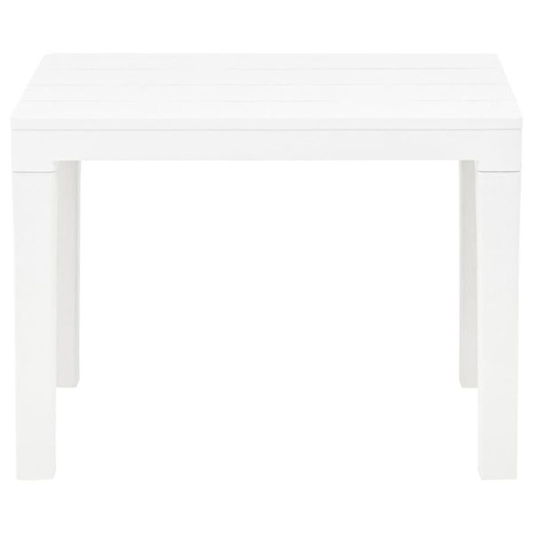 Mesa de jardim com 2 bancos plástico branco - Image 8