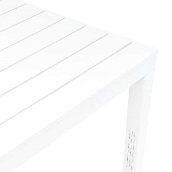 Mesa de jardim com 2 bancos plástico branco - Image 10