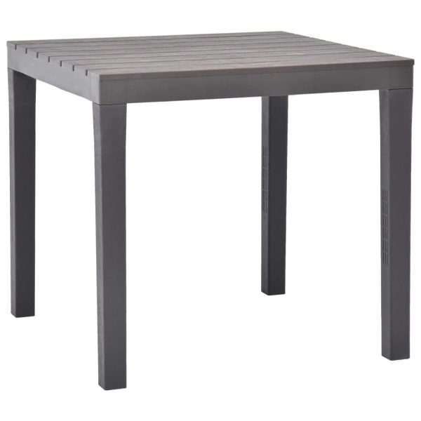 Mesa de jardim com 2 bancos plástico castanho - Image 4