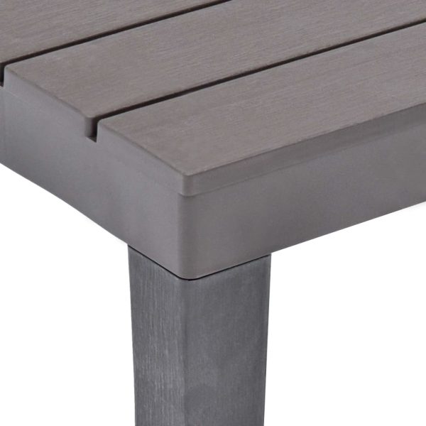 Mesa de jardim com 2 bancos plástico castanho - Image 5