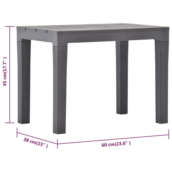 Mesa de jardim com 2 bancos plástico castanho - Image 7