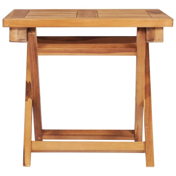 Espreguiçadeiras com mesa 2 pcs madeira de teca maciça - Image 9