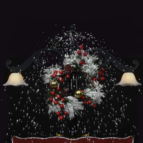 Árvore Natal c/ neve base formato guarda-chuva 170 cm PVC azul - Image 6