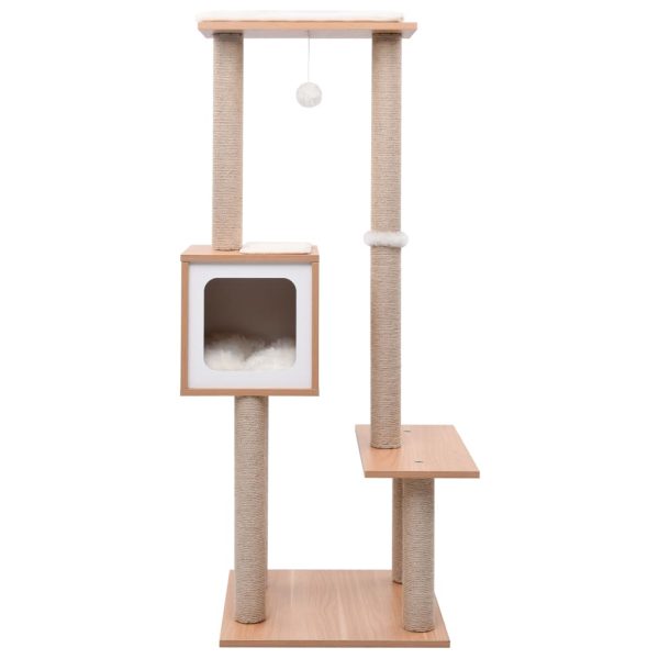 Árvore para gatos c/ tapete arranhador sisal 129 cm - Image 2