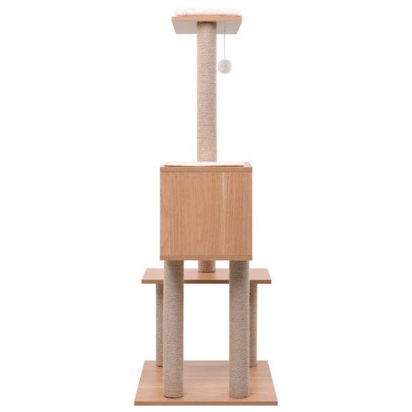Árvore para gatos c/ tapete arranhador sisal 129 cm - Image 3
