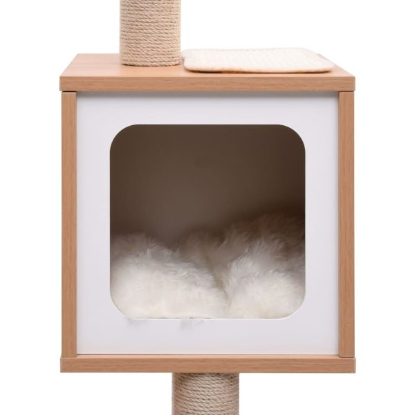 Árvore para gatos c/ tapete arranhador sisal 129 cm - Image 5
