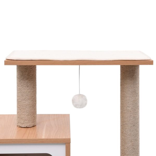 Árvore para gatos com tapete arranhador sisal 82 cm - Image 4