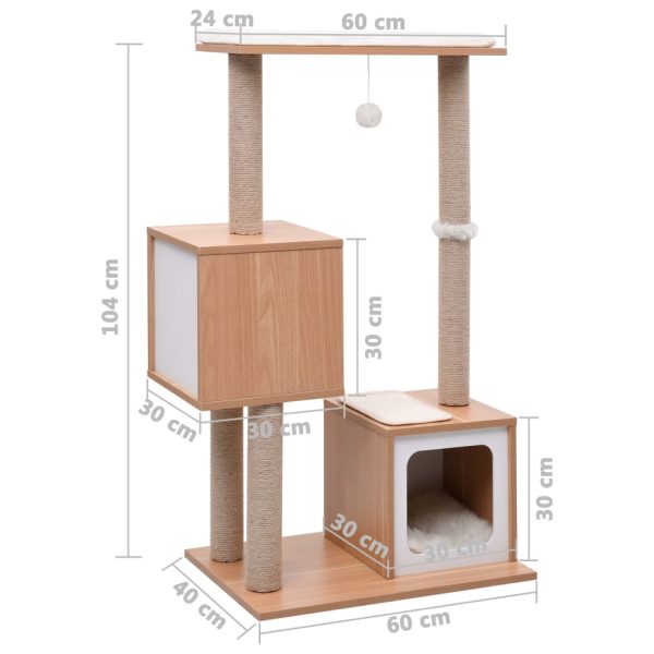 Árvore para gatos com tapete arranhador sisal 104 cm - Image 10
