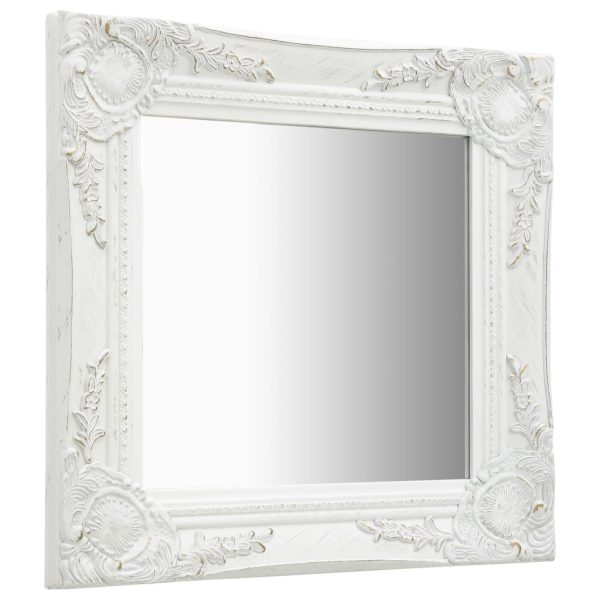 Espelho de parede estilo barroco 40x40 cm branco - Image 2