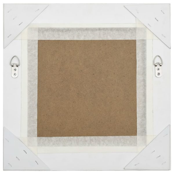 Espelho de parede estilo barroco 40x40 cm branco - Image 4
