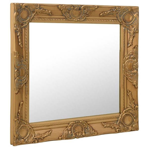 Espelho de parede estilo barroco 50x50 cm dourado - Image 2